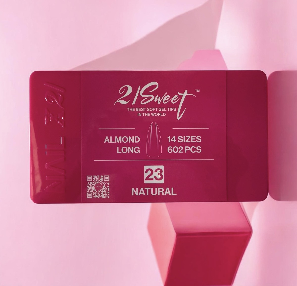 21 Sweet Almond Long number 23 soft gel tips