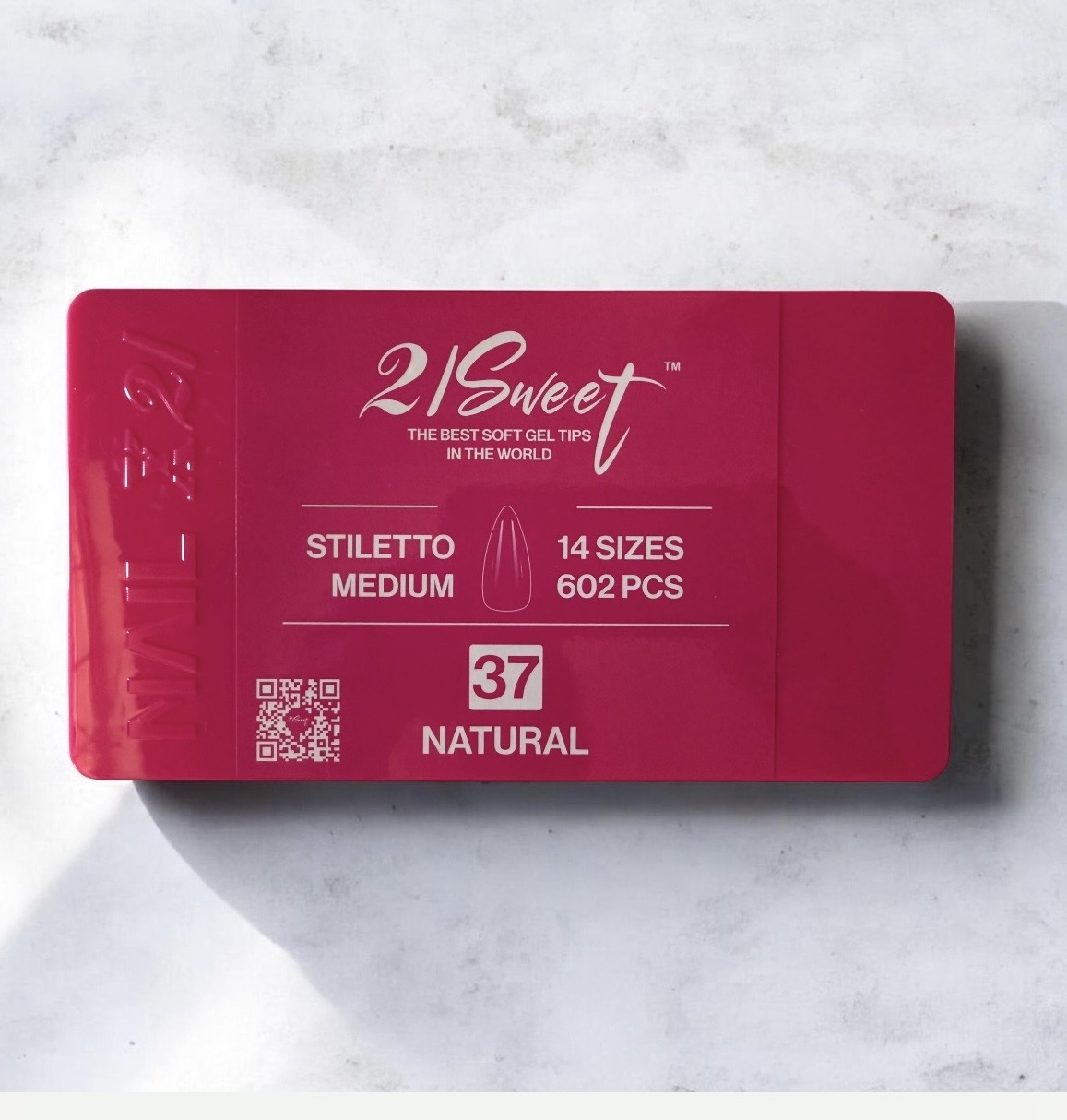 21 Sweet Stiletto Medium number 37 soft gel tips