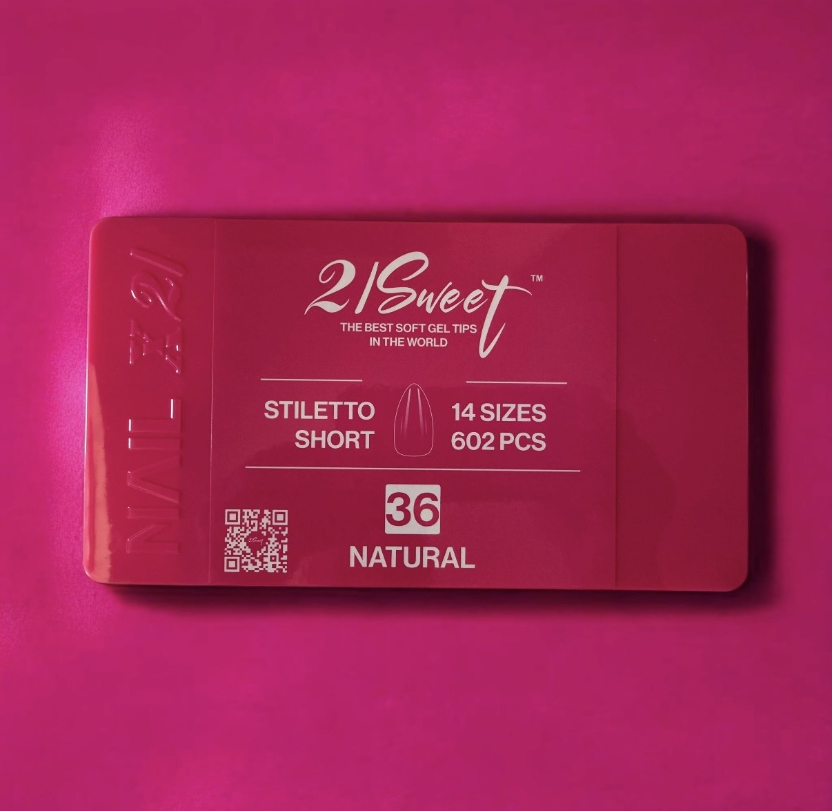 21 Sweet Stiletto Short number 36 soft gel tips