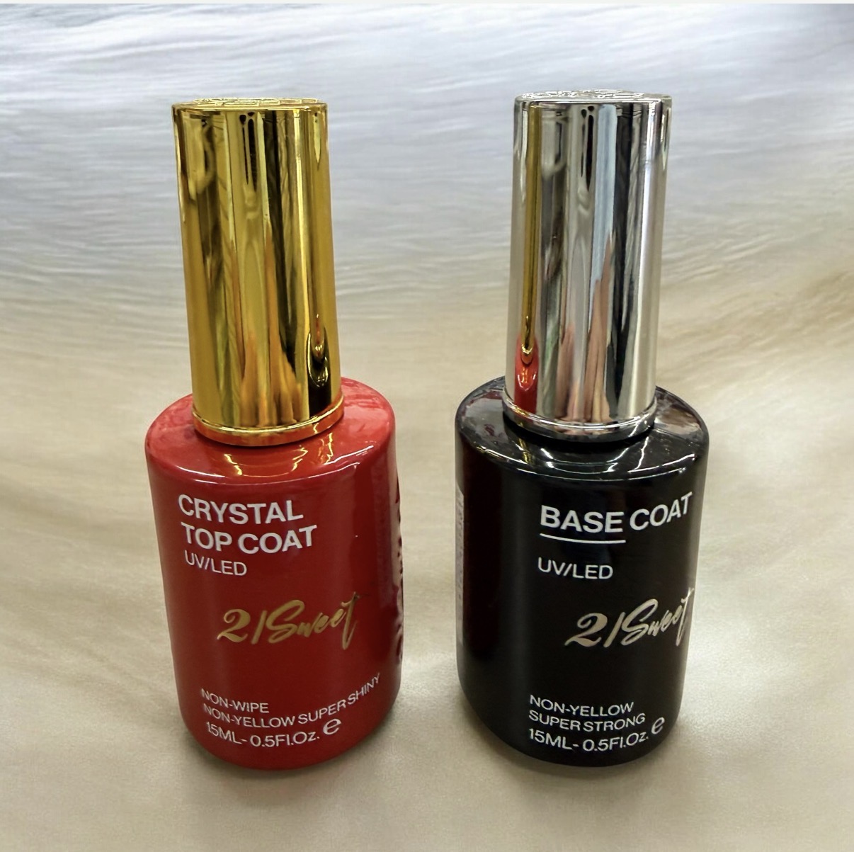 2/Sweet UV/LED Base Coat + Crystal Top Coat