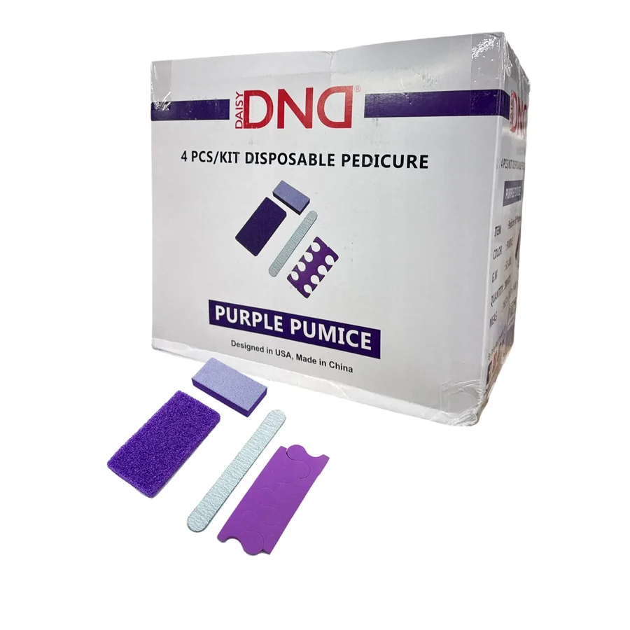 DND Disposable Pedicure Kit — Purple Pumice